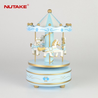 Ningbo Jothan wholesale "CASTLE IN THE SKY" song wooden carousel rotating music box